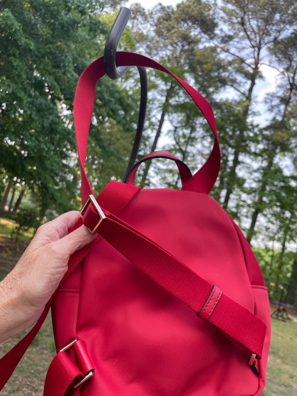 kate spade Red Nylon Mini Backpack with Gold Hardware - Picture 11 of 14
